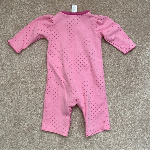 Pink polka dot ruffled Minnie Mouse coveralls - Picture 5 of 6